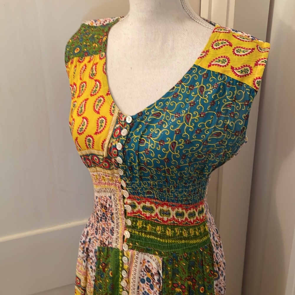 Patchwork Print Maxi Dress - image 2